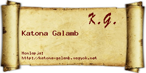 Katona Galamb névjegykártya